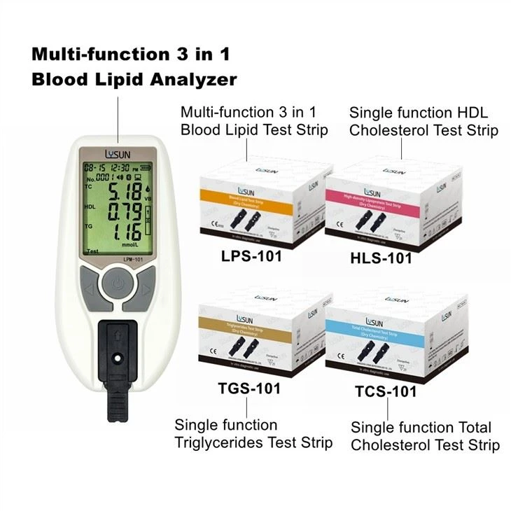 Factory Price 4 in 1 Panel Quick Blood Lipid Analyzer For TC , TG , HDL , LDL