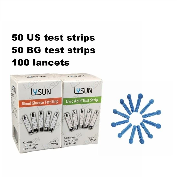 Portable Family Doctor Blood Glucose Uric Acid Monitor 2 in 1 Diabetic Analyzer