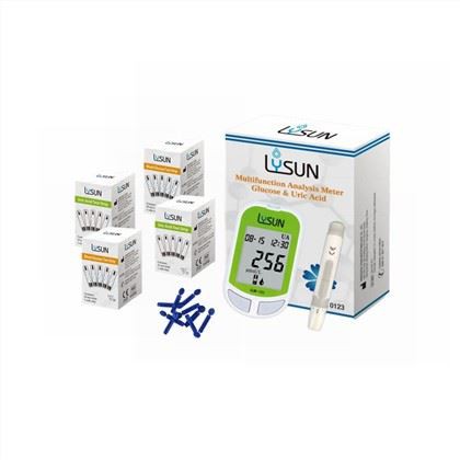 Lysun آسان استعمال کرتے ہوئے ملٹی فنکشن 2 میں 1 یورک ایسڈ بلڈ گلوکوز اینالائزر فیکٹری سپلائی