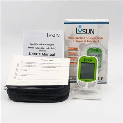LYSUN ملٹی فنکشن ہیلتھ مینجمنٹ بلڈ گلوکوز اور یورک ایسڈ میٹر