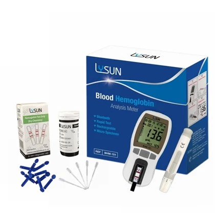 Lysun BHM-101 ہیموگلوبن میٹر کے ساتھ ہیموگلوبن ٹیسٹ سٹرپس ہوم کیئر کلینیکل