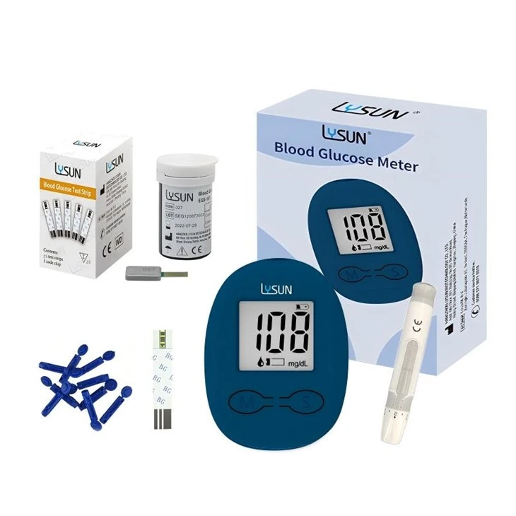 LYSUN بلڈ گلوکوز میٹر مع ذیابیطس ٹیسٹ سٹرپس فیکٹری قیمت