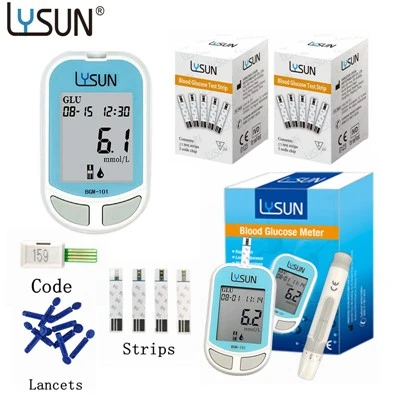 Lysun CE منظور شدہ ذیابیطس بلڈ گلوکوز مانیٹر بلڈ گلوکوز میٹر ہوم کیئر کلینیکل