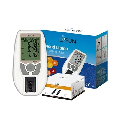 Lysun CE ISO بلڈ گلوکوز کولیسٹرول میٹر بلڈ لیپڈ تجزیہ میٹر