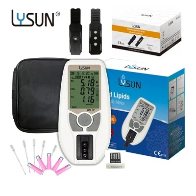 Lysun فاسٹ ٹیسٹنگ کولیسٹرول میٹر بلڈ لیپڈ اینالائزر تجزیہ میٹر